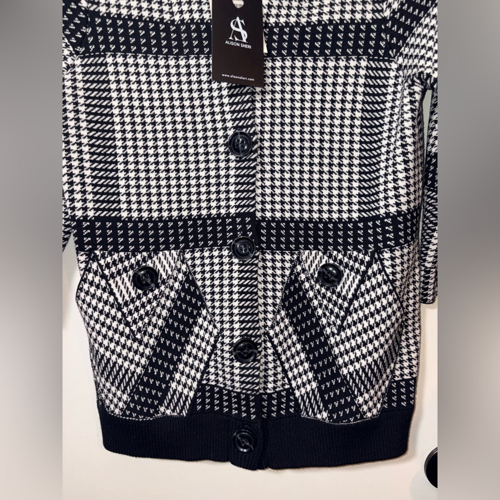 Alison Sheri Houndstooth Knit Jacket – NWT - Picture 3 of 10